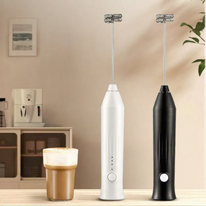 Mousseur à lait rechargeable USB-C à 3 vitesses réglables avec 2 têtes, mélangeur de boissons électrique portatif pour café, <span class=keywords><strong>matcha</strong></span>, fouet à œufs - Product Image 1