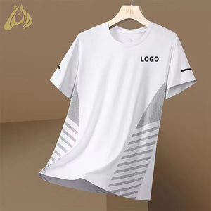 Camiseta <span class=keywords><strong>Deportiva</strong></span> con Logotipo Personalizable, de Secado Rápido, Ligera, para <span class=keywords><strong>Hombre</strong></span>, Verano, Fitness, Casual, Elástica - Product Image 1