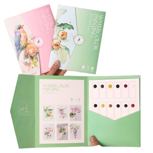 便携式创意可定制彩色水粉绘画艺术套装纸画笔DIY水彩画 - Product Image 1