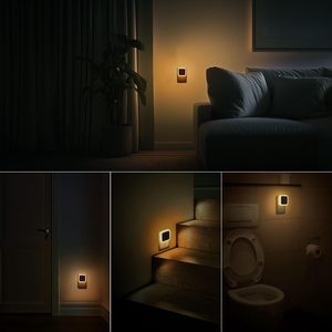 Veilleuse LED <span class=keywords><strong>à</strong></span> faible consommation, <span class=keywords><strong>à</strong></span> brancher, avec capteur crépusculaire, pour chambre, salle de bain, couloir (lot de 4) - Product Image 5