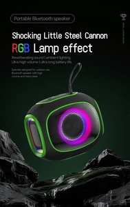 Enceintes sans fil IPX5 étanches, son surround stéréo, basses puissantes, lumières LED RVB, équipement audio extérieur pour magasin - Product Image 2