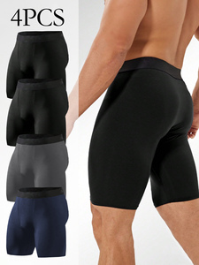 ODM Boxers mi-hauteur européens et américains pour hommes Pantalon quadrilatère antibactérien respirant Anti-Scrotal Humidité Slip Taille Logo - Product Image 2