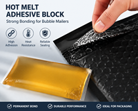 JCXC Chine Bloc de colle thermofusible jaune sensible à la pression pour l'étanchéité des sacs à bulles en plastique, adhérence fiable, matière première d'emballage