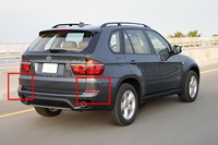 63147240997 63147240998  Réflecteur de pare-chocs arrière gauche et droit, lentille de lampe, couvercle de carrosserie rouge pour BMW X5 E70 LCI 2010-2013