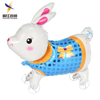 Nouveauté Ballon en feuille de dessin animé de grande taille sur le thème des animaux Dinosaure Voiture avec roues Ballons animaux marcheurs pour enfants Fête scolaire