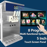 Máquina de Helado Suave Comercial Yourtime de 30L/H para Mostrador, 8 Programas, Yogurt Congelado, Certificación ETL y CE, Máquina Combinada para Bebidas Congeladas