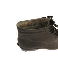 Chaussures de Sécurité en Cuir Mi-Montantes Anti-Écrasement Antidérapantes pour Mineurs, Protection du Travail, Construction et Travaux en Milieu Humide de Mine de Charbon