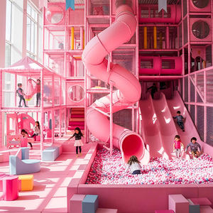 Équipement de <span class=keywords><strong>jeu</strong></span> intérieur, jeux de jardin miniatures, piscine à balles, ensembles de balançoires, jeux souples, toboggan en plastique, <span class=keywords><strong>trampoline</strong></span> pour enfants à domicile - Product Image 1