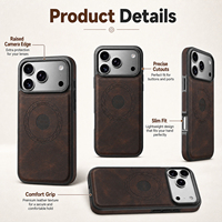 Casing Ponsel Anti Benturan dengan Bingkai Matte, Pengisian Daya Nirkabel Magnetik PU Skin-Feel, untuk Seri Apple 18/17/16/15/14/13/12