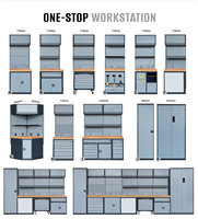 Armoire à outils professionnelle de 1000 kg de capacité, système de rangement modulaire industriel pour garage, établi d'atelier en acier robuste