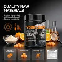 Gummies de créatine monohydrate en marque blanche avec formule et saveur personnalisées, emballage OEM ODM