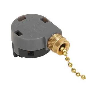 Tavan vantilatörü anahtarı çekme zinciri anahtarı kontrol tavan vantilatörü yedek gri renk anahtarı
