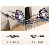 Aspirateur sans fil 260W 27000PA 45 min d'autonomie Brosse motorisée pour lit Tuyau flexible Écran tactile LED Mode automatique Utilisation domestique et automobile HEPA