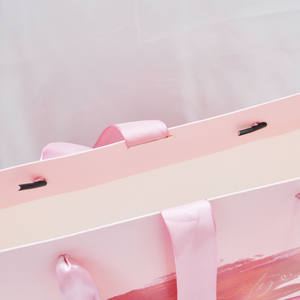 Custom <b>Pink</b> Paper <b>Gift</b> <b>Bags</b> with Three Different Sizes - Product Image 3