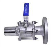 Vanne à boisseau sphérique industrielle manuelle OEM haut de gamme à bride simple et couvercle allongé pour le contrôle des process chimiques haute pression