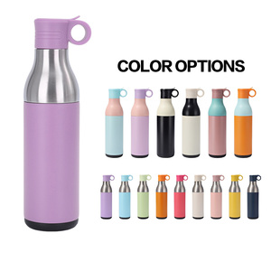 Botella de Agua 2 en 1 Personalizada, Enfriador de Latas, Acero Inoxidable, Aislamiento al Vacío, Taza de Viaje, Tapa <span class=keywords><strong>con</strong></span> Pajita Antiderrames, <span class=keywords><strong>con</strong></span> Asa, para Bebidas - Product Image 2