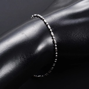 Bracelet chic en perles d'acier inoxydable, chaîne de main en bambou, bracelet de cheville pour femmes et hommes, accessoires de bijoux en métal - Product Image 4