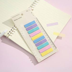 Etiquetas Adhesivas de Hojas Sueltas con Índice Morandi a Todo Color para Estudiantes, Notas Fluorescentes Transparentes Autoadhesivas para Memorandos - Product Image 4