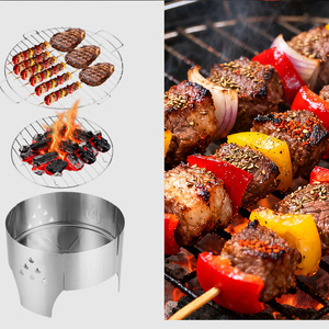 EU Portable Stainless Steel <b>BBQ</b> for Camping Small Charcoal Windproof <b>Foldable</b> Outdoor <b>BBQ</b> - Product Image 2