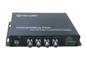 2MP 해상도 디지털 파이버 비디오 변환기 RS485 데이터 단일 섬유 SM FC 20KM 8CH AHD/TVI/CVI 파이버 비디오 송신기