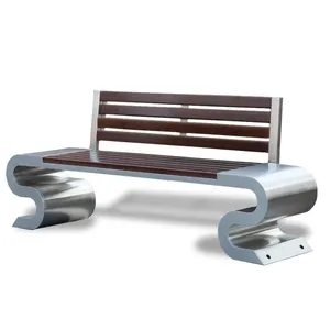 MARTES BP01 가장 저렴한 공장 가격 공원 의자 야외 금속 프레임 나무 표면 공원 벤치 파티오 의자