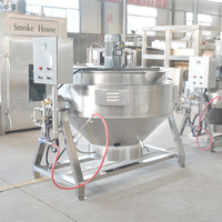 Huagang 2000L Grote Capaciteit Roestvrijstalen Kantelen Gas Verwarmd Industriële Bone Bouillon Soep Kokend Koken Mixers Boiler
