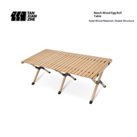 Table de pique-nique d'extérieur Explorer, table pliante en bois de hêtre pour parc et plage, portable pour le camping en voiture, modèle TXZ-051705180515