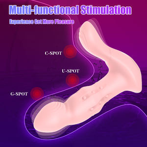 Ferngesteuertes Teleskop-Rotationsvibrator Strapless <span class=keywords><strong>Strap</strong></span>-on <span class=keywords><strong>Dildo</strong></span> Männlicher Frauen-Prostatamassager Analplug für Frauen Sexspielzeug-Box - Product Image 3