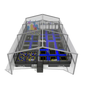 kids jump sports park large trampoline India outdoor rectangular with roof