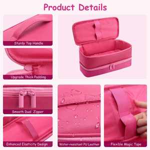 Hair Travel Carrying Case Various Brands of Hair Dryers and <b>Accessories</b> for General Use Double-Layer Hair Drying Storage Bag - Product Image 2