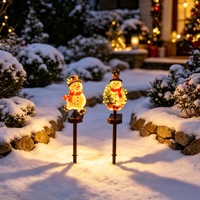 Lampes solaires décoratives de Noël à LED, étanches IP65, pour jardin, pelouse extérieure, lumières LED colorées