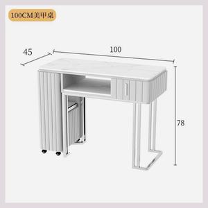 Luxury Modern Fashionable <b>Metal</b> Nail Manicure Table <b>Desk</b> for Nail Salon - Product Image 5