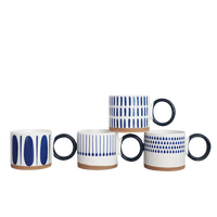 Mug en céramique créatif peint à la main, couleur nordique personnalisable, idéal pour le café au lait et le petit-déjeuner – Meilleure vente