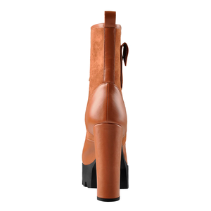 Stivaletti da Donna Marroni <span class=keywords><strong>con</strong></span> Lacci e Plateau 2025, <span class=keywords><strong>Tacco</strong></span> Grosso <span class=keywords><strong>con</strong></span> Tasca, Calzature alla Moda per Feste - Product Image 6