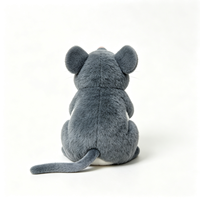 Fabricant de jouets en peluche personnalisés : Souris de simulation, souris grise douce, jouet en peluche avec logo personnalisé, animal en peluche sur mesure