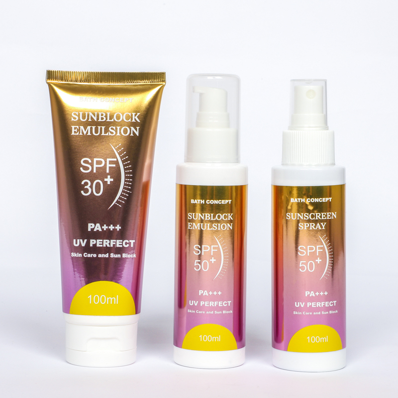 Écran solaire naturel OEM Spf 50 crème solaire personnalisée marque privée soin du visage blanchissant vitamine c écran solaire brume pour le visage avec écran solaire