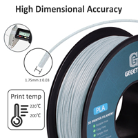 Filament gris marbré de haute qualité pour impression 3D, type PLA, écologique, 1,75 mm, tiges en plastique pour imprimante 3D