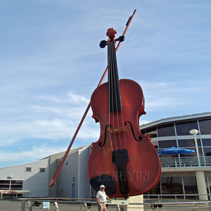 Hermosa Escultura Decorativa Moderna de Violín, Instrumento Musical, Violoncello, Escultura de Bronce - Product Image 6