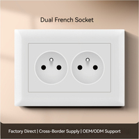 Prises murales intelligentes double pôle 3 voies et interrupteurs tactiles 3 gangs 110-250V 16A norme UE pour la maison et l'industrie