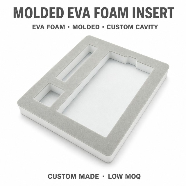 Molded EVA Foam Insert for Electronics Custom Slot Cushion Antistatic Cost Saving Protective Packaging Use Low MOQ