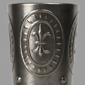 Dedal de Vidrio Estilo Vintage con Diseño en Relieve de Flor-de-Lis, Decorativo, de Colección, con Acabado Antiguo, Herramienta de Costura para Sastre - Product Image 1