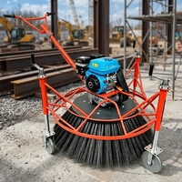 Balayeuse de sol manuelle à essence pour extérieur, robuste, pour usage industriel et urbain