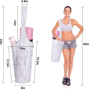 Muestra Gratuita, Personaliza Tu Marca, Bolso de Mano Impermeable y Elegante, Bolso de Gimnasio de Nailon para Mujer, con Soporte para Zapatos y Tapete de Yoga - Product Image 2