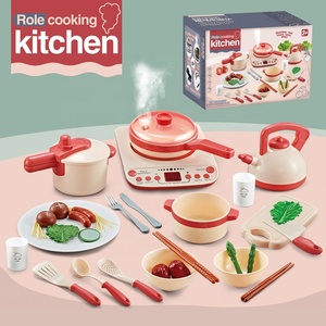 <span class=keywords><strong>Petit</strong></span> chef, <span class=keywords><strong>kit</strong></span> de cuisine <span class=keywords><strong>pour</strong></span> enfants, 29 pièces, jouet de cuisine avec cuisinière à induction à pulvérisation, ensemble de jeu de cuisine - Product Image 3