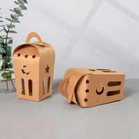 Boîte à cadeaux en papier kraft recyclable simple de couleur unie, portable, pour bougie aromatique, cadre photo, 10 pièces, boîte carrée estampée pour portefeuille