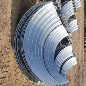 Conexão de solda de aço galvanizado ondulado enterrado semi-circular, cabeça redonda, técnicas de fundição, compatível com OEM e ODM
