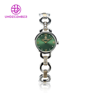 Undecember ODM/OEM洗練されたダイヤモンドセットレディースクォーツウォッチサファイアガラスとスチールブレスレット - Product Image 1