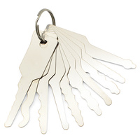 Lot de 10 outils de déverrouillage et de réparation de serrures de voiture, kit professionnel de crochetage pour double serrure de porte de voiture