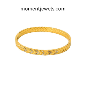 Brazalete Chapado en Oro de 18K, Resistente al Agua, Acero Inoxidable que No se Deslustra, con Incrustaciones de Diamantes, Regalo para Mujer - Product Image 3