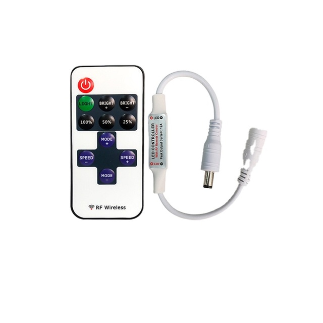 11-key RF mini controller single color wireless RF brightness adjustment LED strip controller